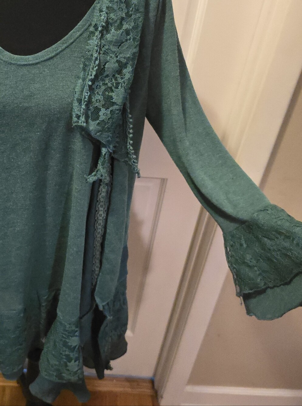 Pretty Angel Green Fairycore Lace Layered Blouse